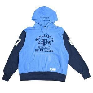 Vintage Blue & Navy Ralph Lauren Hoodie
